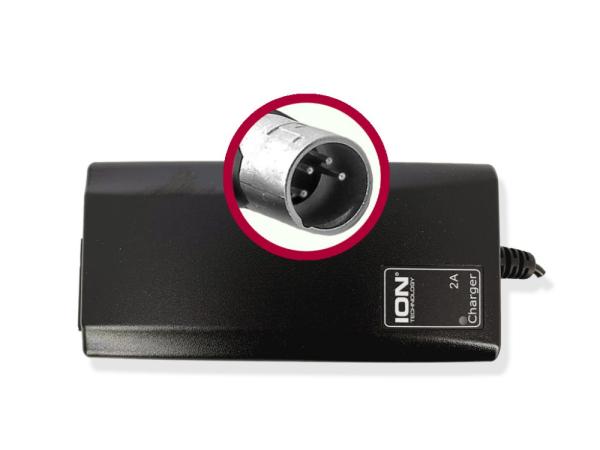 Ladeger&auml;t Accell Li-Ion 36V 2A Stecker XLR 4-polig Batavus Sparta Koga