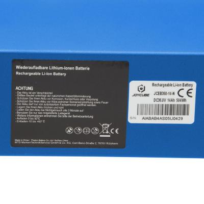 Phylion Akku 36V 14Ah - Joycube BN10 mit Smart-BMS (CAN-Bus) blau f&uuml;r E-Bikes Pedelecs von Fischer u.v.m. Produktbild 5