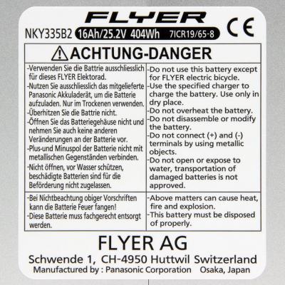 Ersatz-Akku FLYER PANASONIC&reg; E-Bike Akku PREMIUM 26V 16Ah (NKY335B2)  f&uuml;r Panasonic Kalkhoff Kettler Flyer Produktbild 3