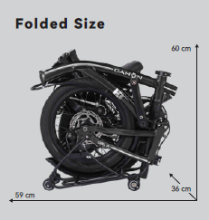 DAHON "Curl i8" 8-Gang schwarz Faltrad Klapprad kostenloser Versand Produktbild 3