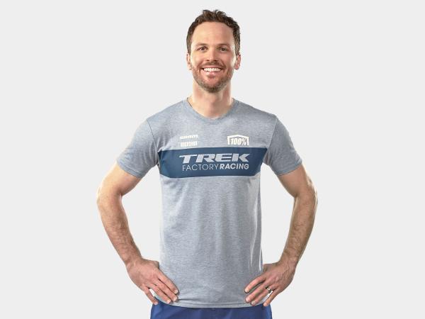Unbekannt Jersey 100% Tech Tee Short Sleeve Large Grey/Navy