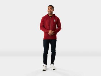 Trek Oberteil Trek Fun Badge Full Zip Hoodie M Dark Red Produktbild 2