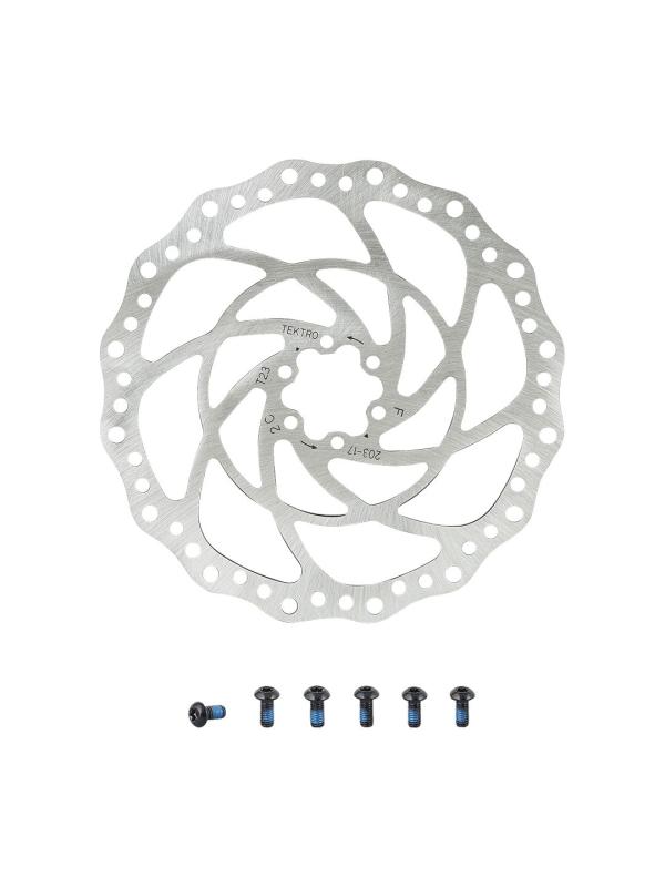 Tektro Rotor Tektro TR-17 203 2.3mm 6-Bolt Stnl Stl Coate