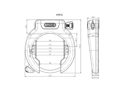  Lock Abus Ring 4750XL R Black Produktbild 1