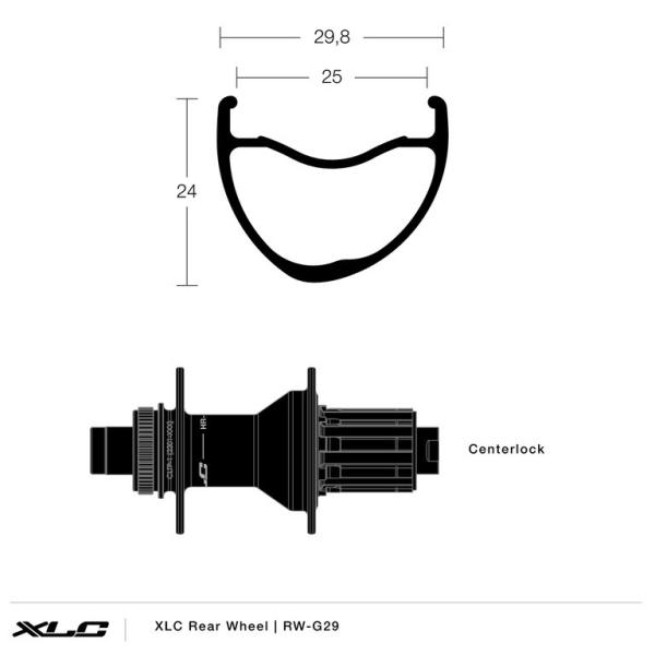 XLC  Hinterrad RW-G29