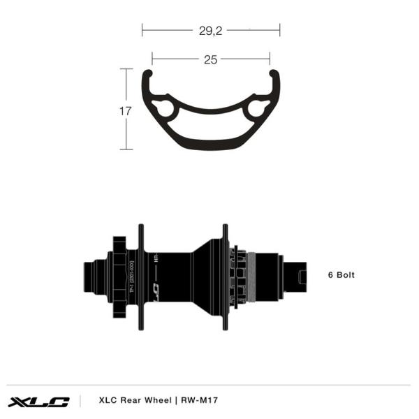 XLC  Hinterrad RW-M17