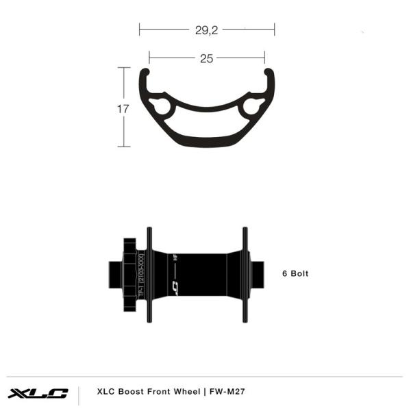XLC  Boost Vorderrad FW-M27