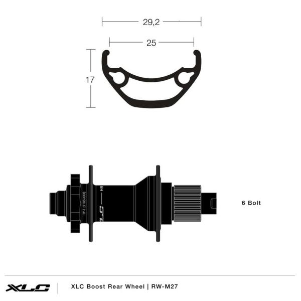 XLC  Boost Hinterrad RW-M27