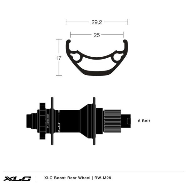 XLC  Boost Hinterrad RW-M29