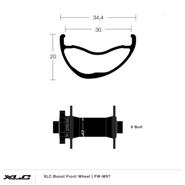XLC  Boost Vorderrad FW-M57