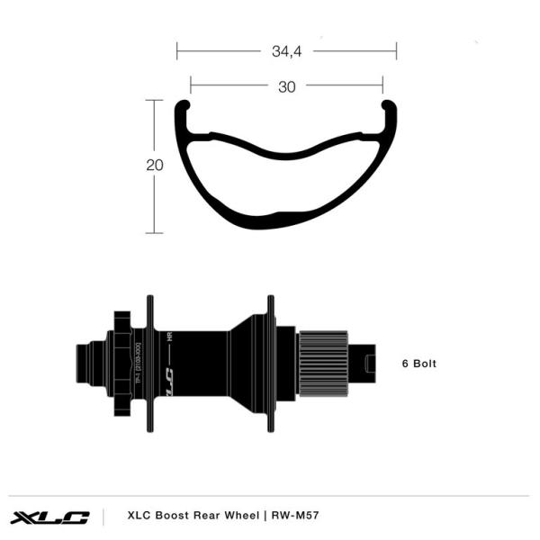 XLC  Boost Hinterrad RW-M57