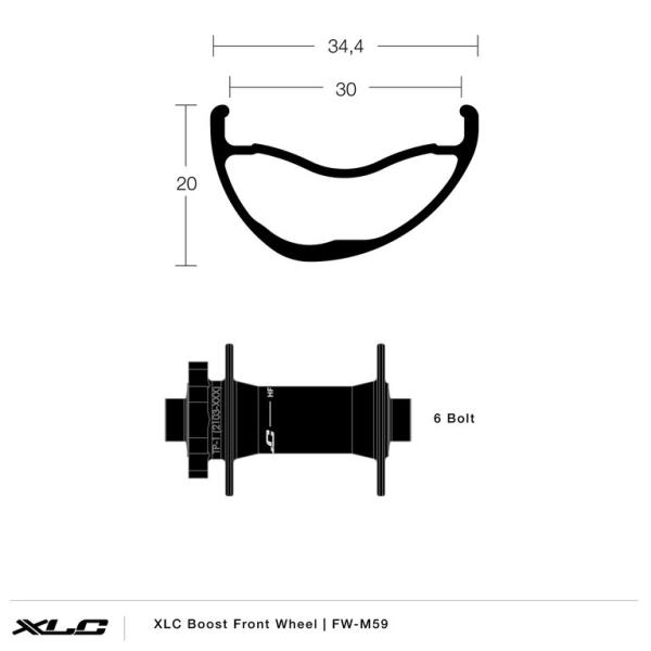 XLC  Boost Vorderrad FW-M59
