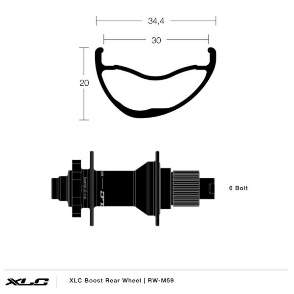 XLC  Boost Hinterrad RW-M59