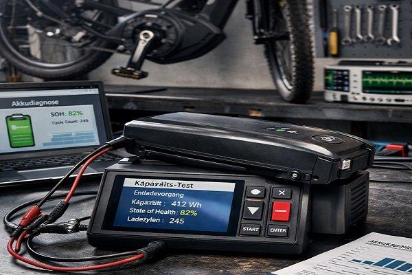 E-Bike Akku Diagnose Kapazit&auml;tstest Rekalibrierung Kalibrierung Pr&uuml;fung Test Messung Kapazit&auml;t